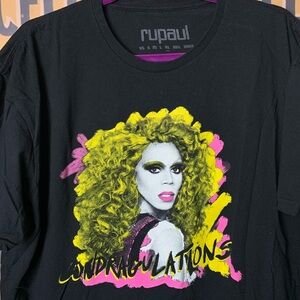 👑 RuPaul Condragulations Drag Race Queen Black Graphic T-Shirt